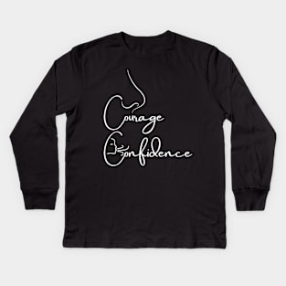 Inhale Courage,Exhale Confidence Kids Long Sleeve T-Shirt